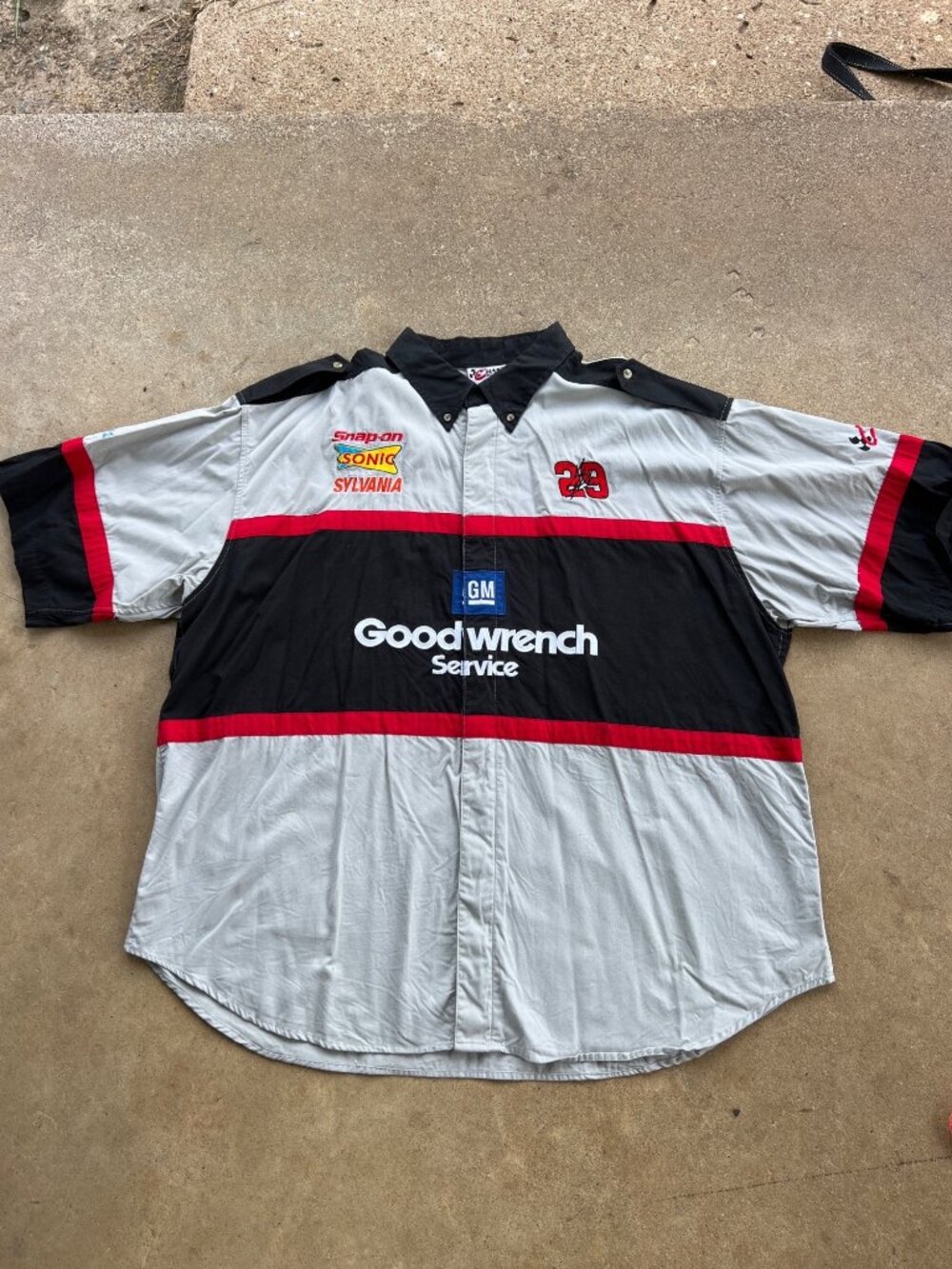 Vintage Chase Authentics 2XL GM Goodwrench Service Racing Button-Up Shirt W3